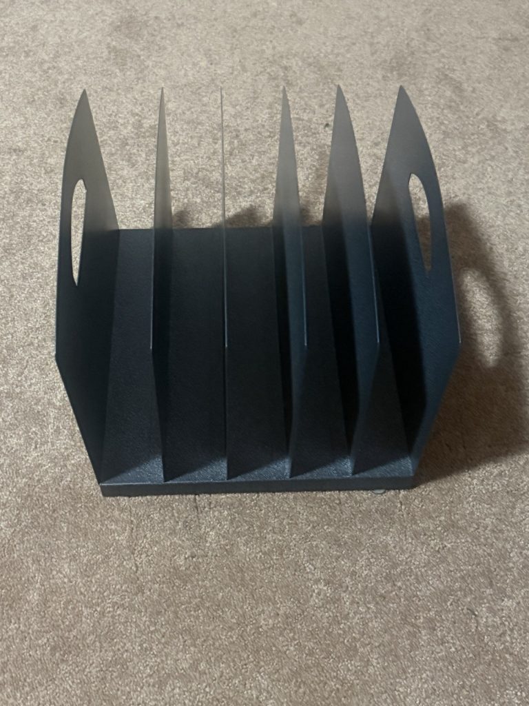 Black Metal 5 Slot File Organizer Desktop Mail Holder Magazine Rack