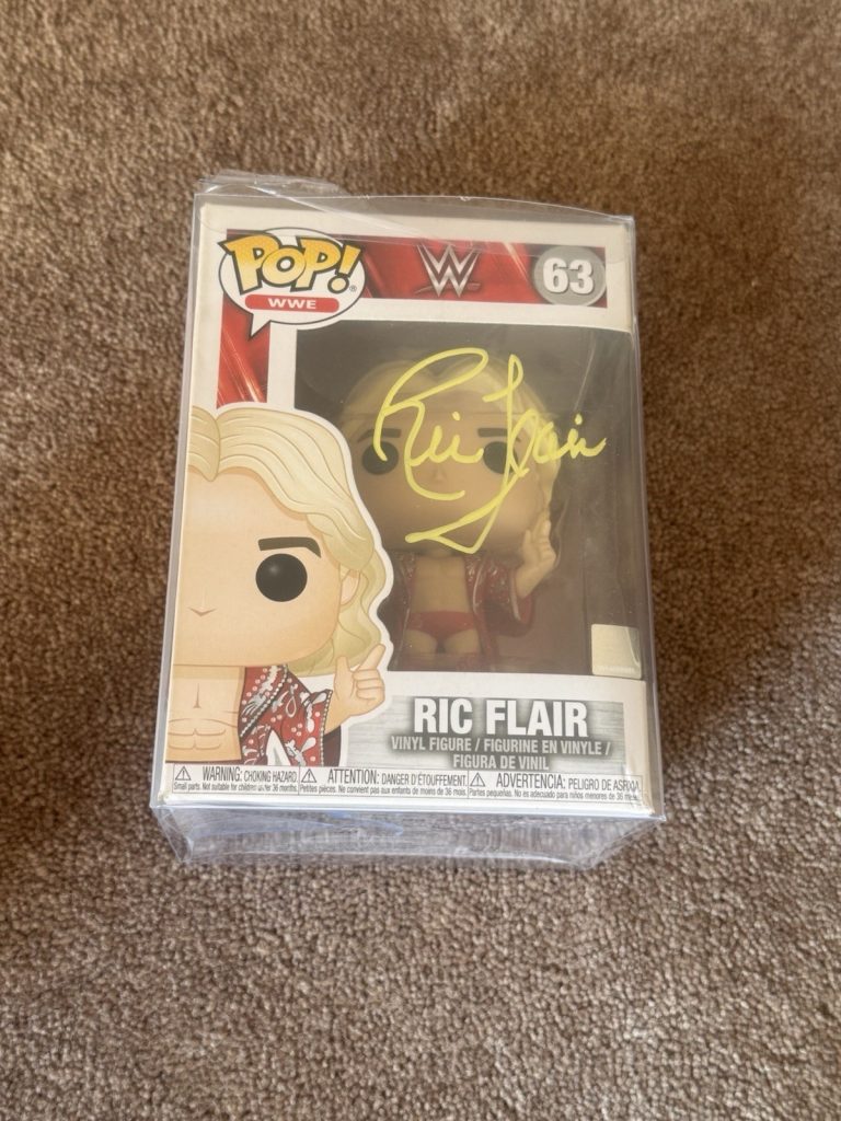 Ric Flair Signed WWE Funko Pop #63 Vinyl Action Figure BAS Beckett COA Autograph