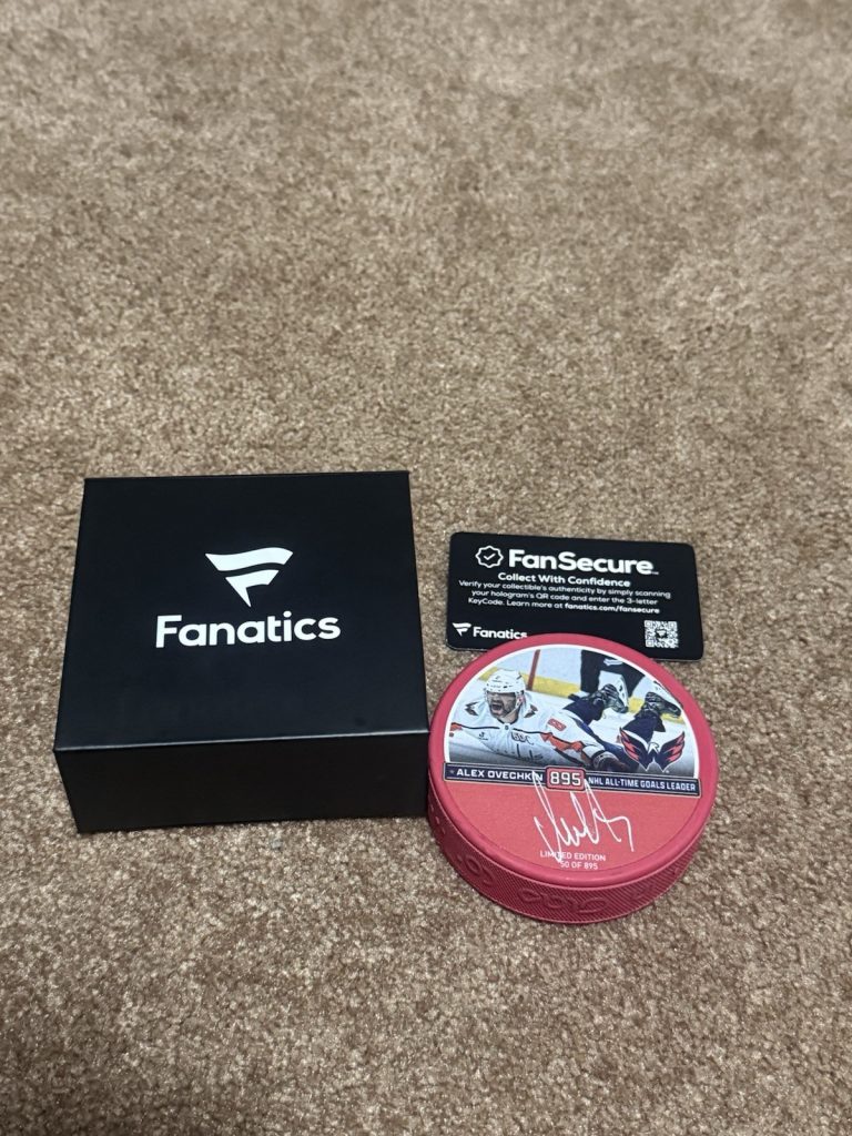 Alexander Ovechkin Signed Washington Capitals Red Goal 895 Logo Puck Fanatics