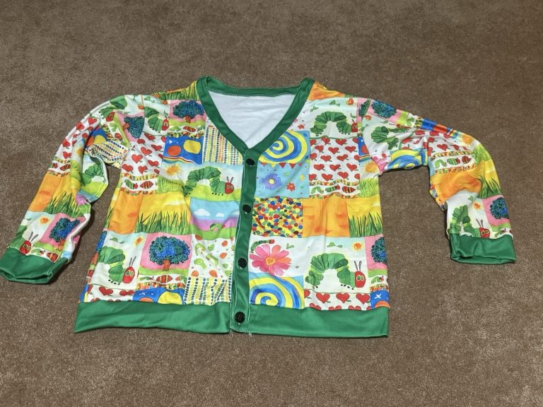 Eric Carle Very Hungry Caterpillar Cardigan Size 2XL Colorful Kids