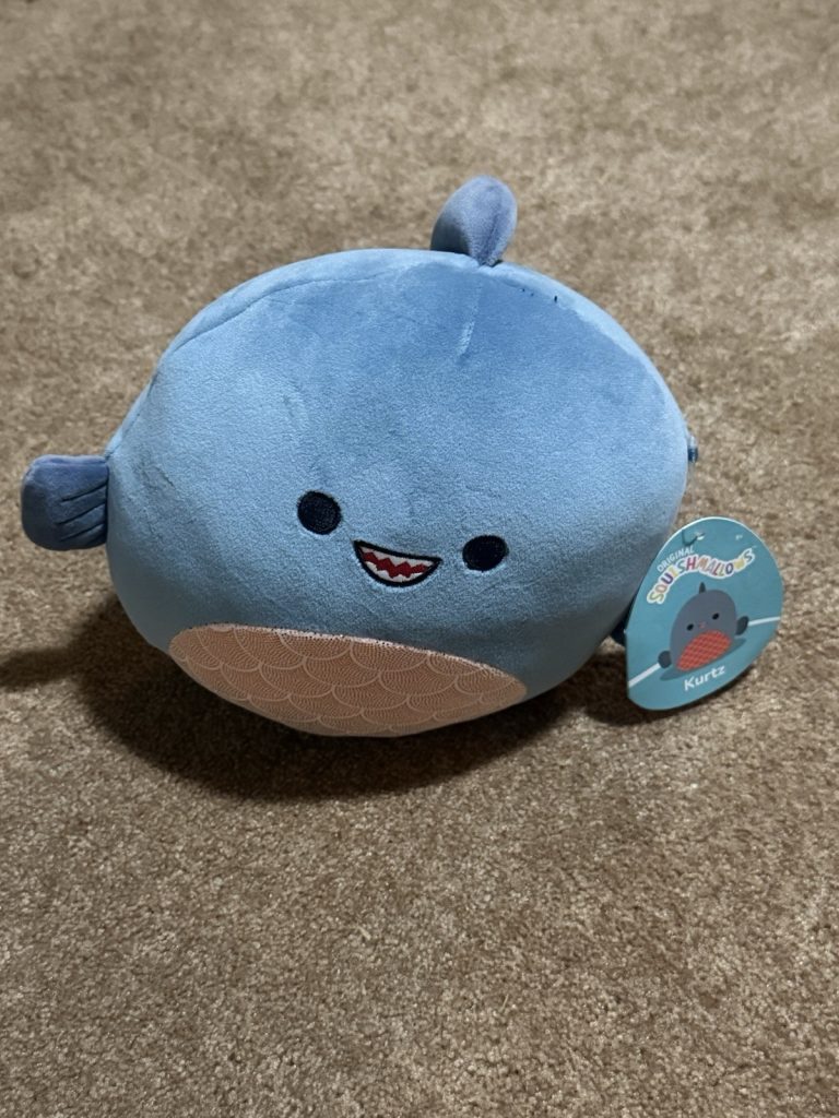 Squishmallows Kurtz Shark 5” Plush Blue Kellytoy w/ Tag