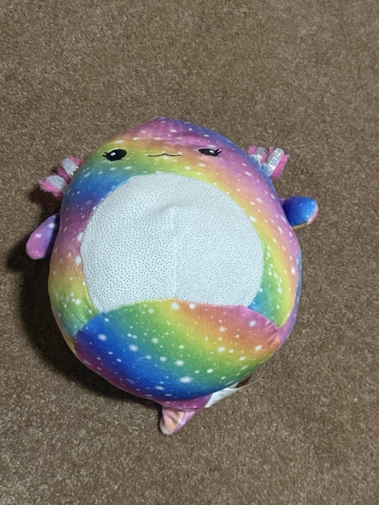 Squishmallows Rainbow Galaxy Axolotl 8” Plush Glitter Belly
