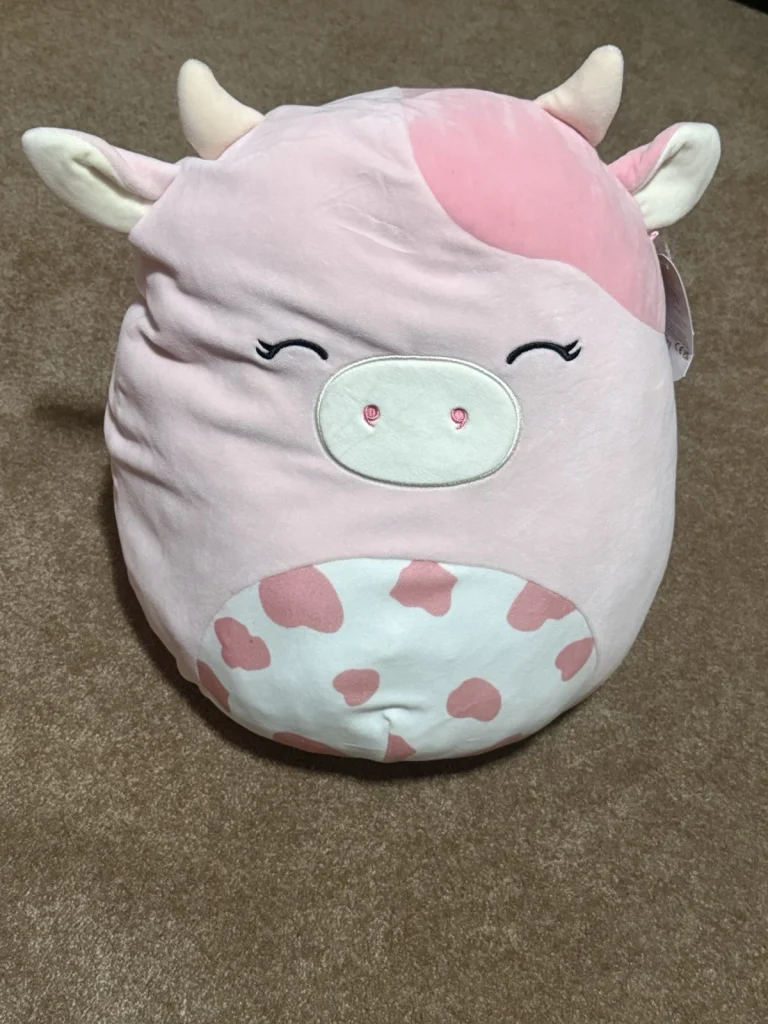 16” Squishmallows Clay Pink Cow Plush Large Kellytoy Stuffed Animal