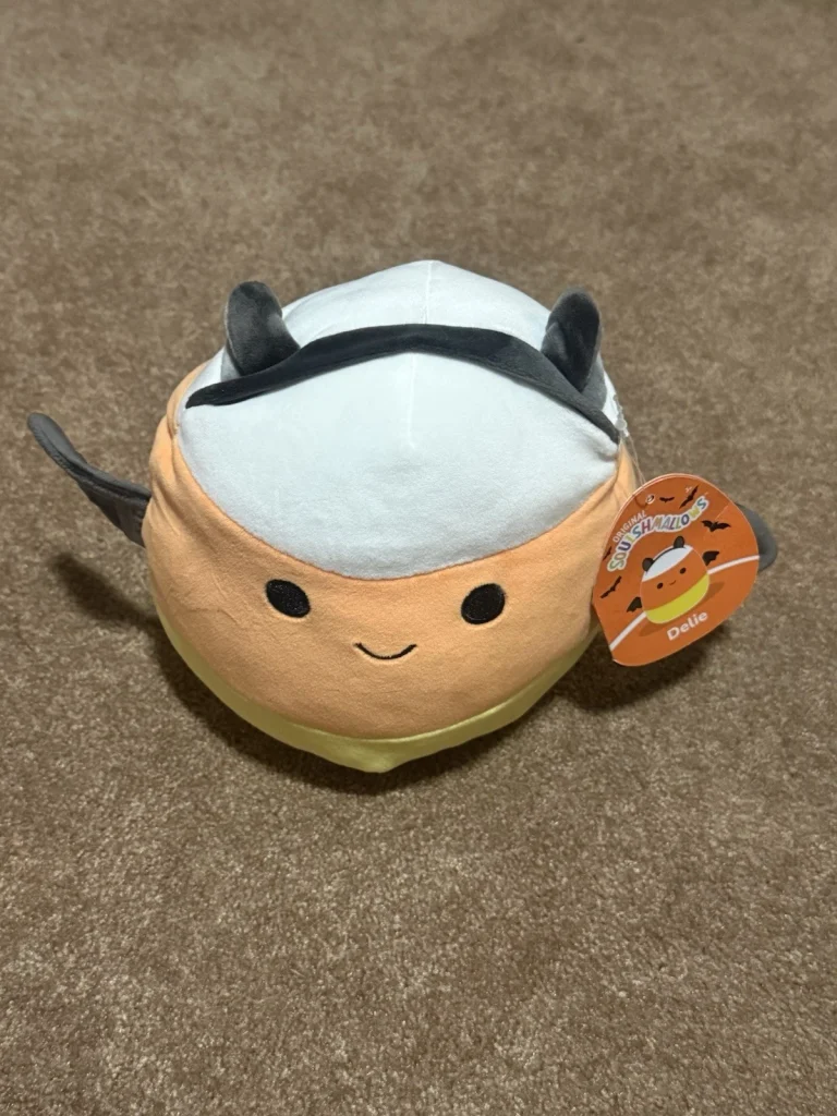 8” Squishmallows Delie Candy Corn Bat Halloween Plush