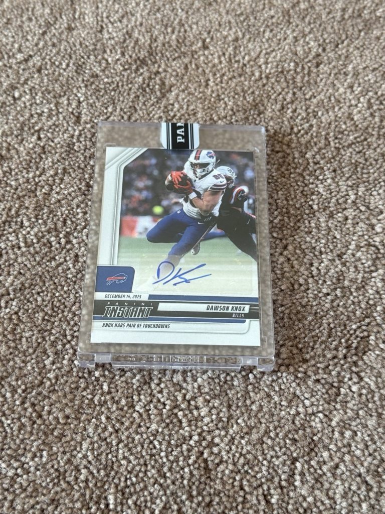2025 Panini Instant Dawson Knox Auto /99 Buffalo Bills Signed Card #320 NFL