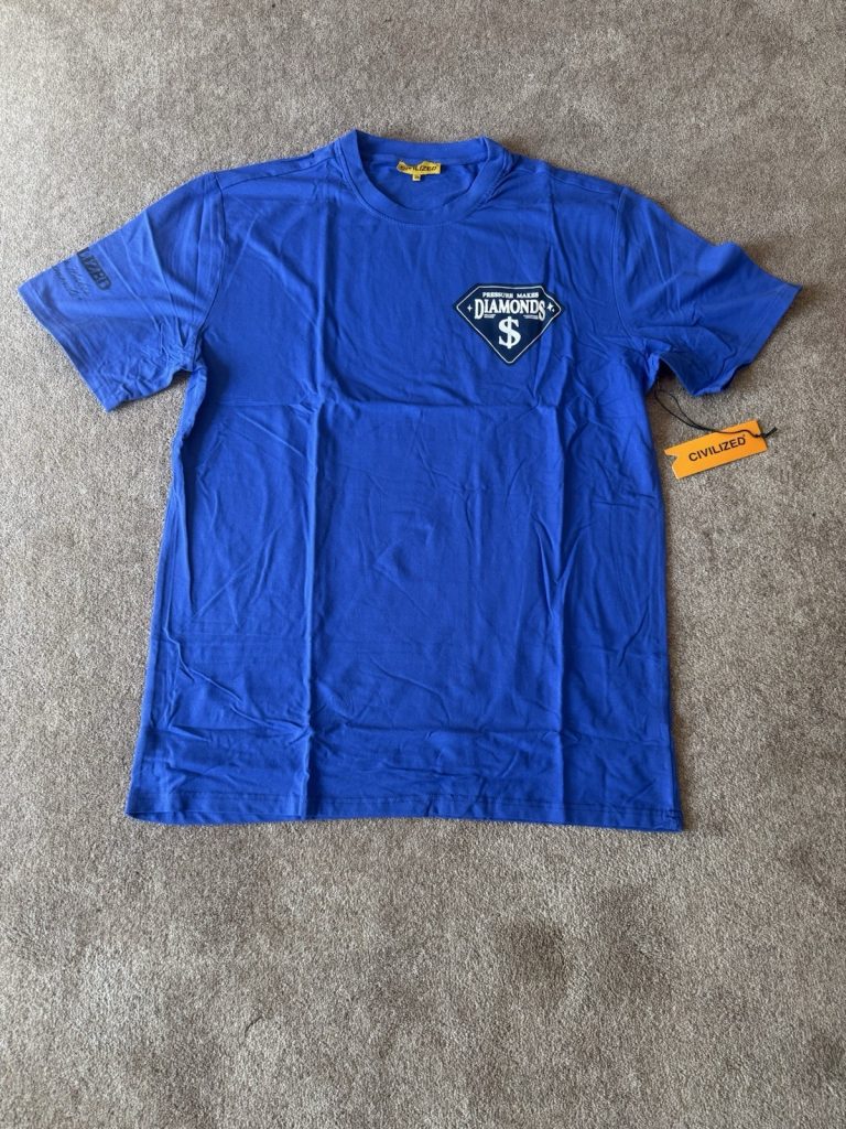 Civilized “Pressure Makes Diamonds” Tee Blue 3XL Graphic Shirt NWT