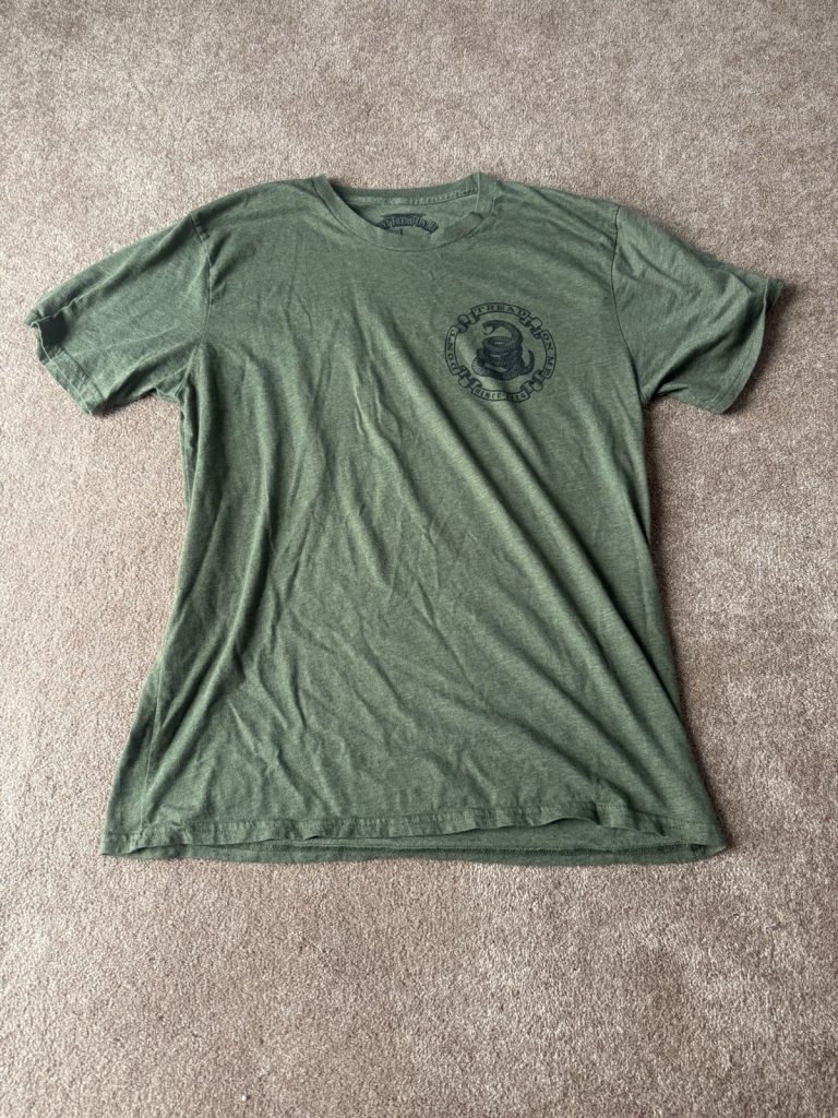 Don't Tread on Me Gun Control 2nd Amendment Military Men's Tee Shirt Large