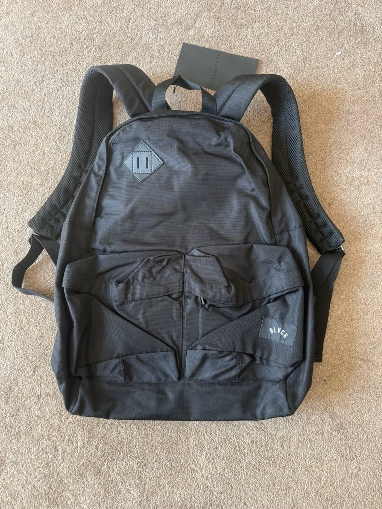 BLVCK Paris Backpack Black Nylon Laptop Bag New w/ Tags Minimalist
