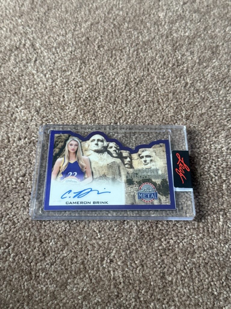 2026 Leaf Metal President's Day Purple Prismatic Cameron Brink 1/1 Auto