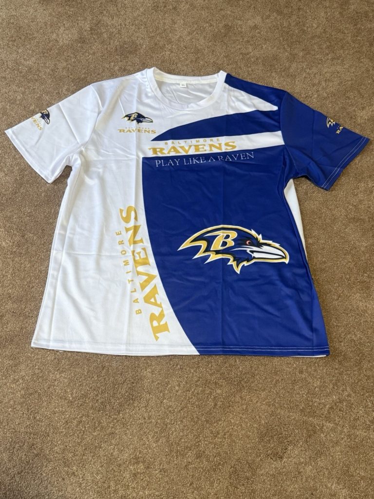 Baltimore Ravens Play Like A Raven Graphic NFL Fan T-Shirt Men’s XL