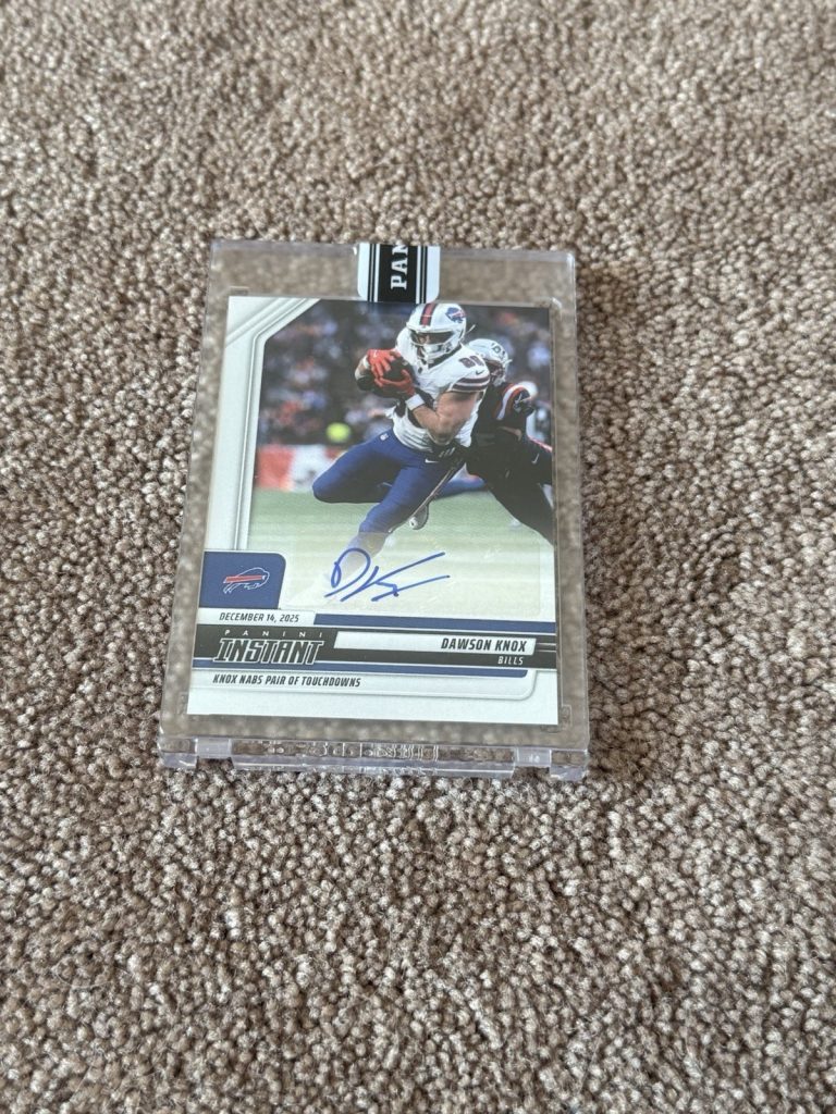 2025 Panini Instant Dawson Knox Auto /99 Buffalo Bills Signed Card #320 NFL