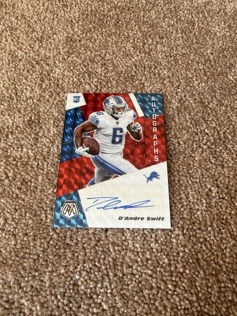2020 Panini Mosaic - Rookie Auto D'Andre Swift #RA15 Choice Fusion Red Prizm