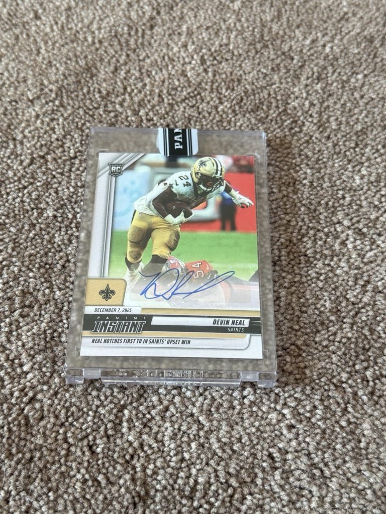 2025 Panini Instant Devin Neal RC Auto /99 New Orlean Saints Signed Card #303