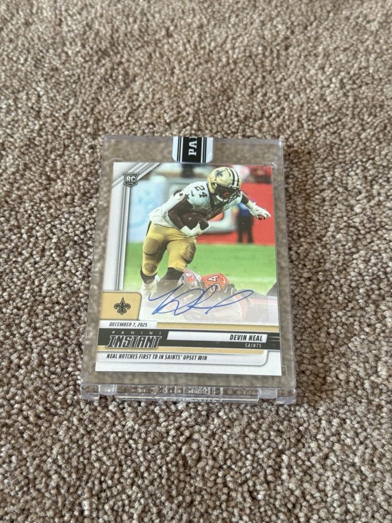 2025 Panini Instant Devin Neal RC Auto /99 New Orlean Saints Signed Card #303