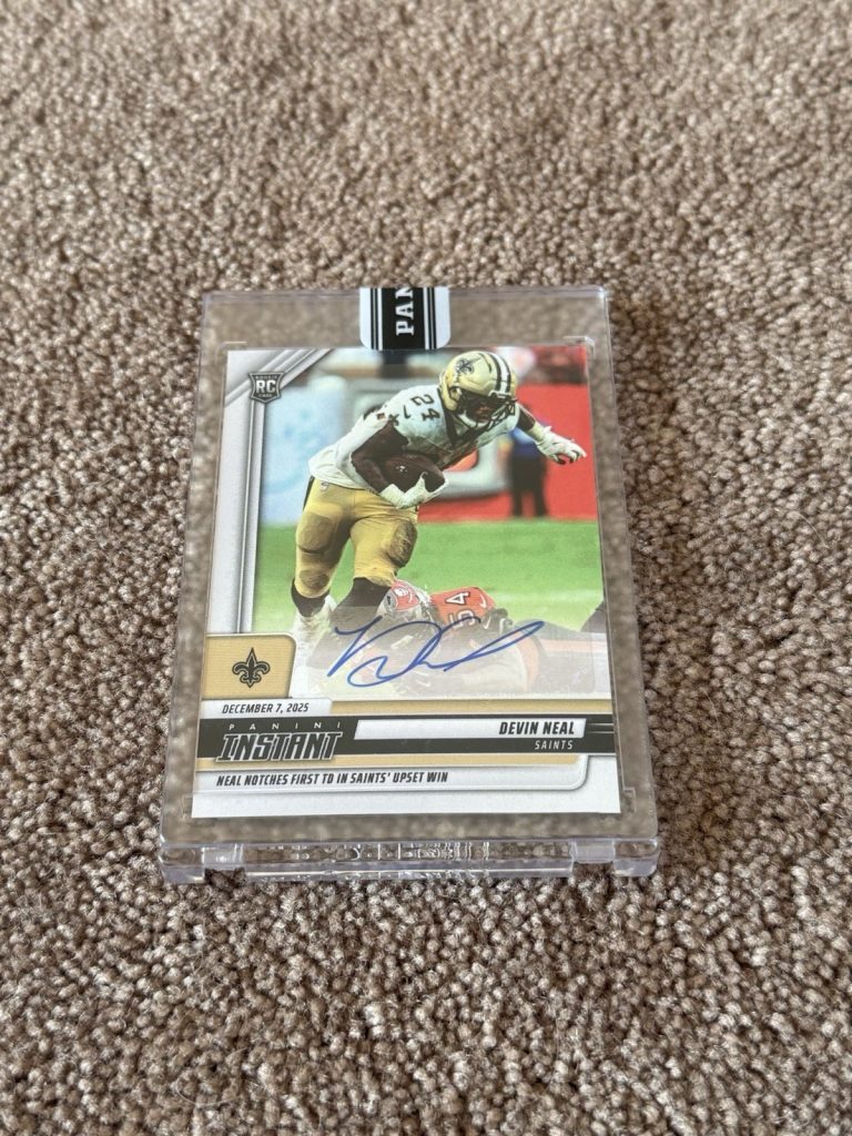 2025 Panini Instant Devin Neal RC Auto /99 New Orlean Saints Signed Card 303