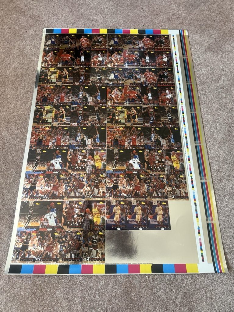 1994 Classic Basketball Uncut Sheet Kidd Robinson Hill RC Proof Print