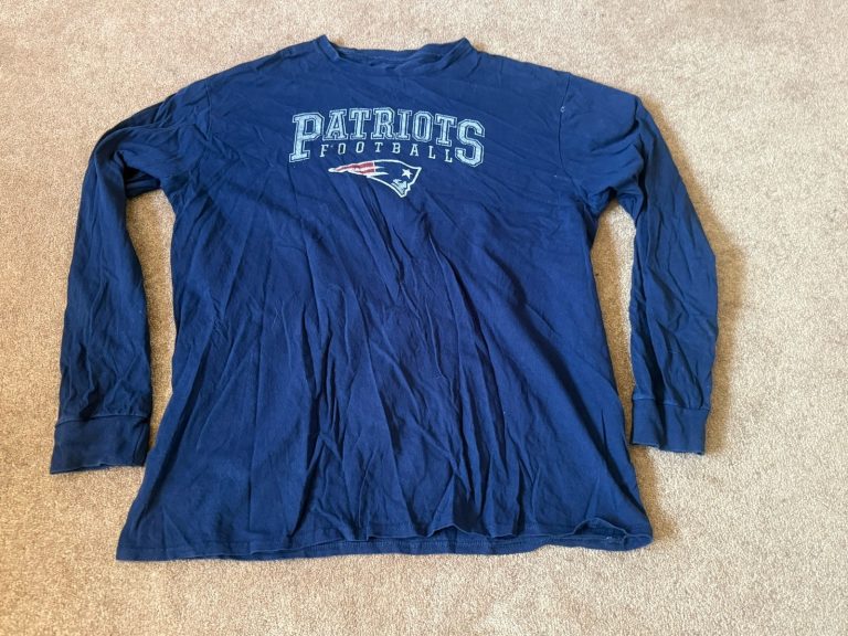 New England Patriots NFL Team Apparel Shirt Mens XL Blue Long Sleeve