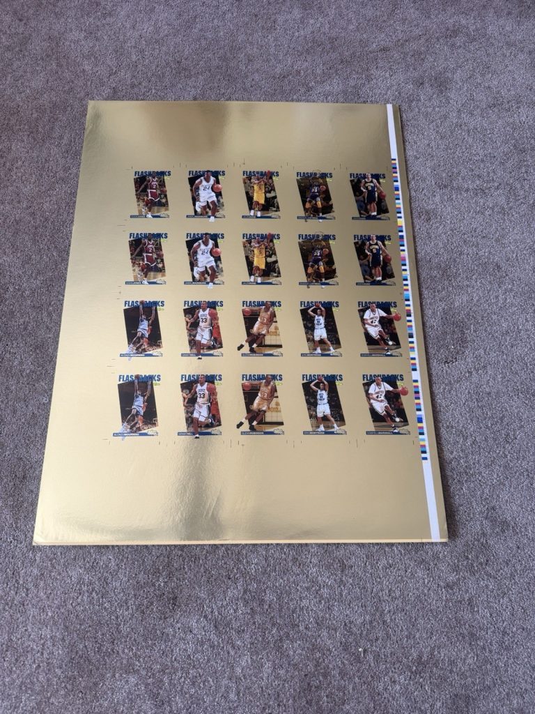 1994 Classic Flashbacks Uncut Sheet Shaq Kidd Hill Robinson Gold Proof