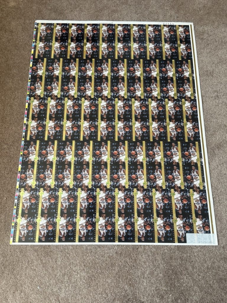 1993 Classic Anfernee Hardaway RC Uncut Sheet Gold Foil Memphis Rare