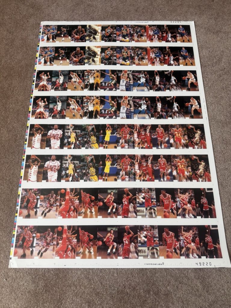 1992 Classic Futures Basketball Uncut Sheet Penny Hardaway Mashburn Rare