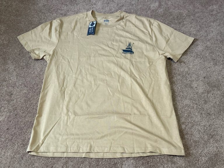 Salty Crew Classic Tee Small Tan Short Sleeve Fishing Boat Graphic T-Shirt New