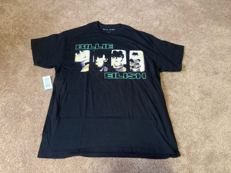 Billie Eilish Graphic Tee Black XL Blueilish Tour Shirt Cotton New