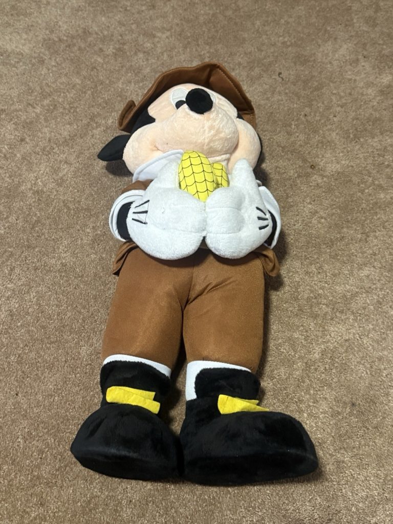 Disney Mickey Mouse Pilgrim Plush Thanksgiving Fall Harvest Stuffed Toy
