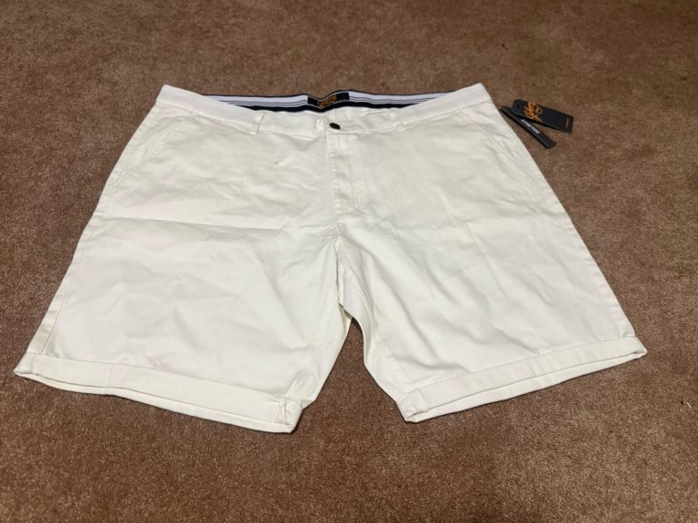 Johnny Bigg White Stretch Shorts Mens Size 44 Charlie Canvas NWT