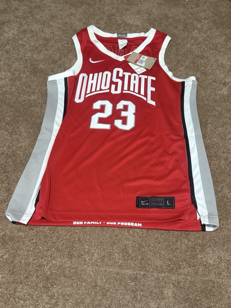Lebron James Nike Elite Ohio State Buckeyes Basketball Jersey Mens Sz L