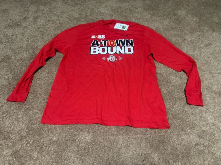 Nike Ohio State Buckeyes 2025 A-Town Bound Long Sleeve T-Shirt Red Men’s 2XL NWT