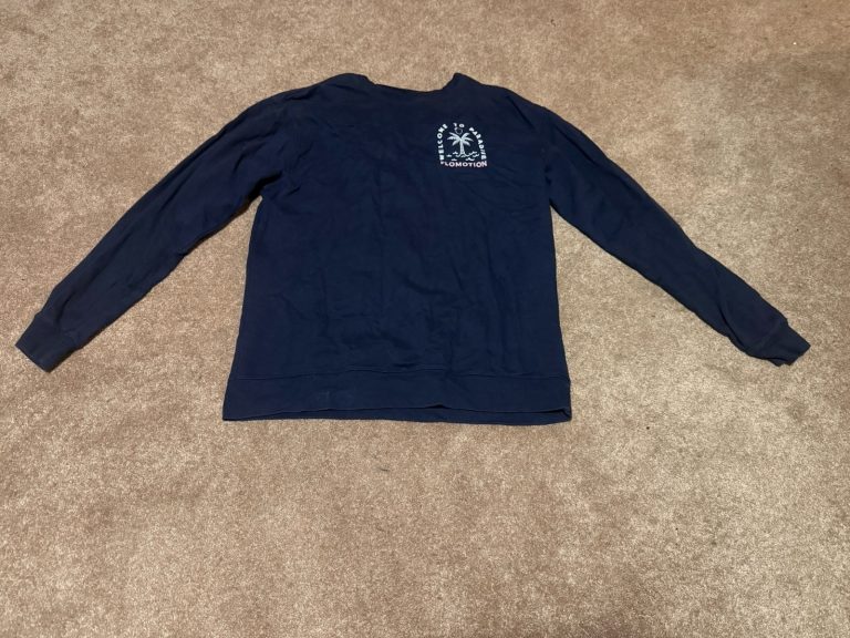 Flomotion Sweatshirt Mens L Navy Paradise Graphic Crewneck Pullover Surf