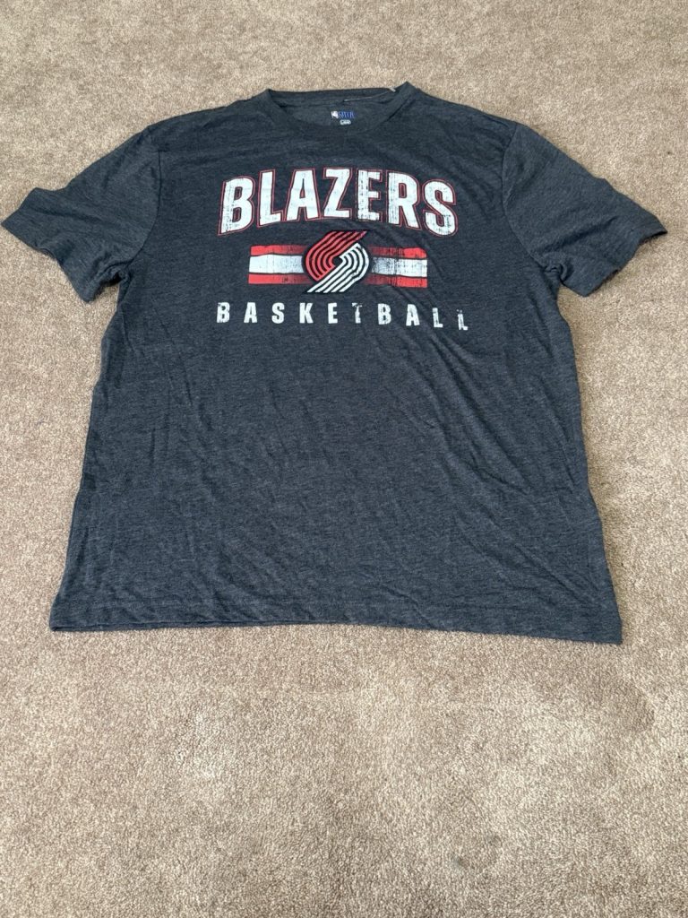 Portland Trail Blazers T Shirt Mens Large Gray NBA Basketball Graphic Tee