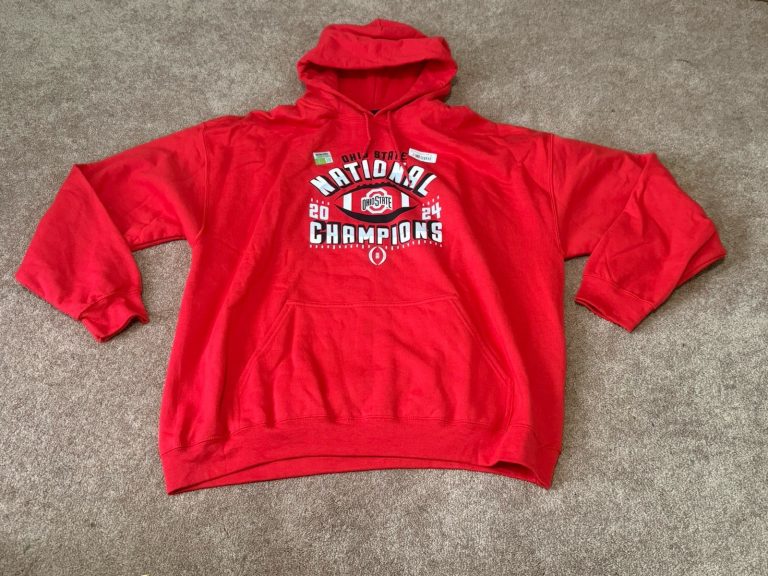 Ohio State Buckeyes 2024 National Champions Hoodie XL Red College Football CFP
