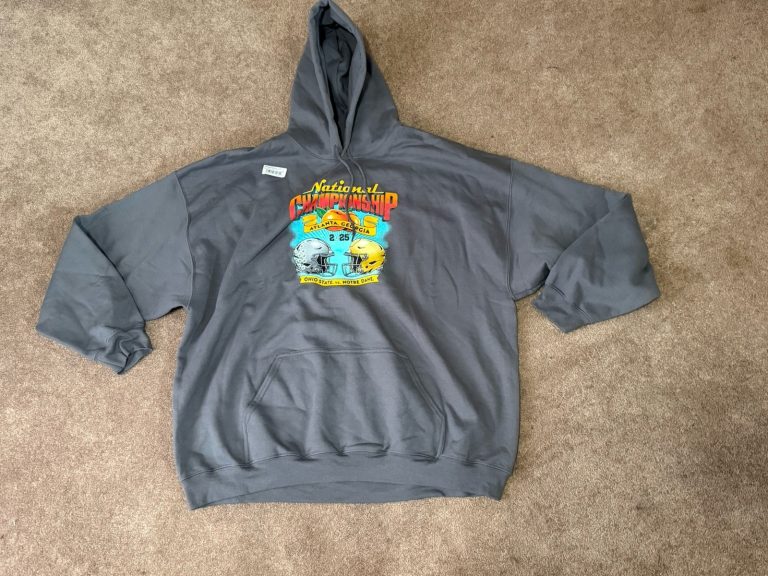 2025 National Championship Hoodie XXL Ohio State vs Notre Dame Atlanta Gray