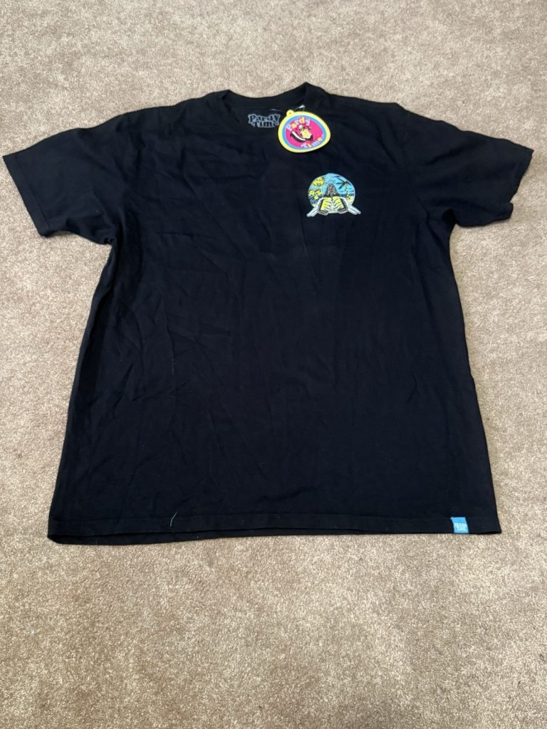 Pardy Time Pardy Now Graphic T-Shirt Black XL Beach Skull Party Tee