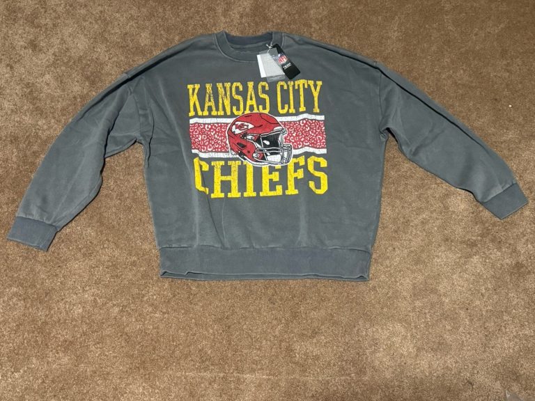 Kansas City Chiefs Gameday Couture Gray Sweatshirt NFL Women’s L