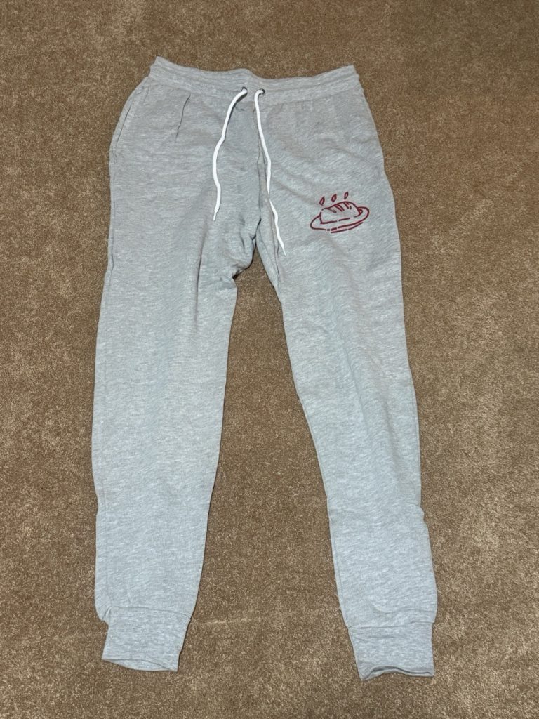 Russell Athletic Gray Sweatpants Joggers Mens Pie Graphic Drawstring Small