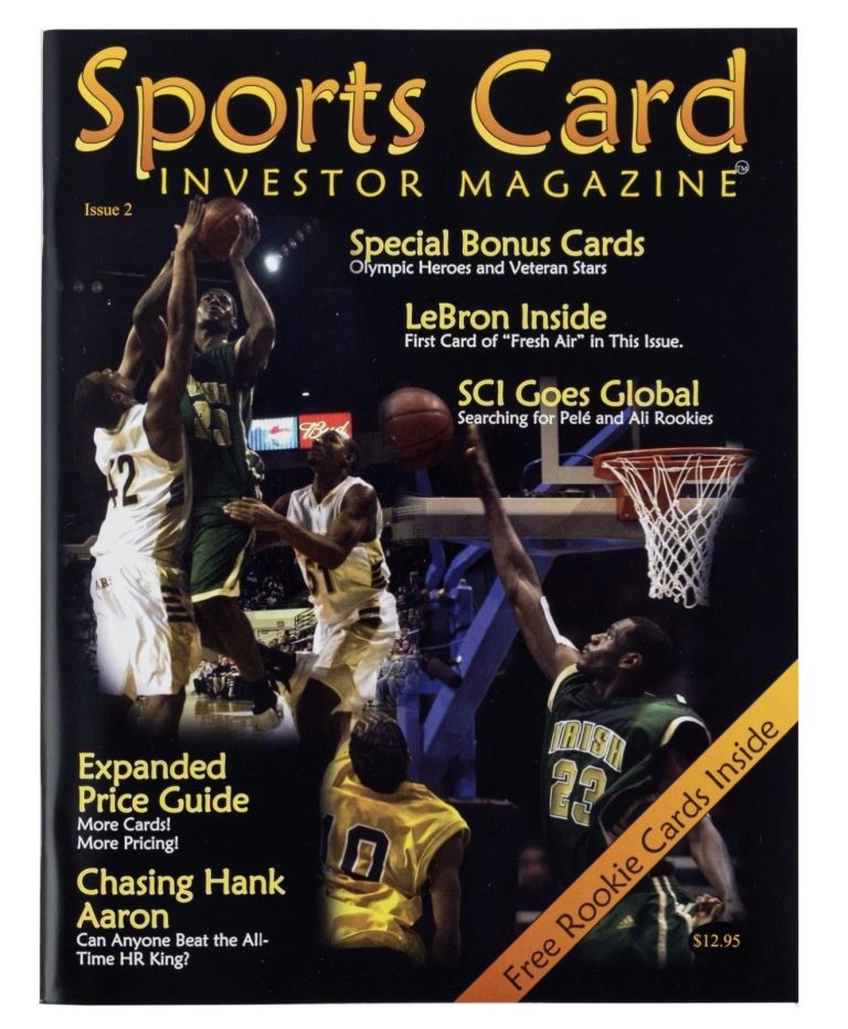 Sports Card Investor Magazine Issue #2 w/ LeBron Rookie Card Sheet Insert
