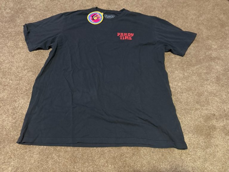 Pardy Time Logo T Shirt Black Red Graphic 2XL NWT Streetwear Tee