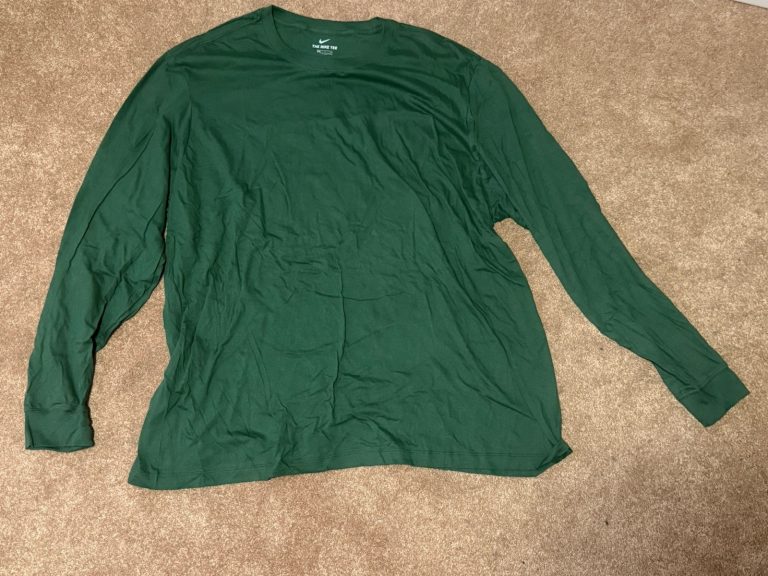 Nike The Nike Tee Shirt Mens 4XL Green Long Sleeve Crew Neck Casual