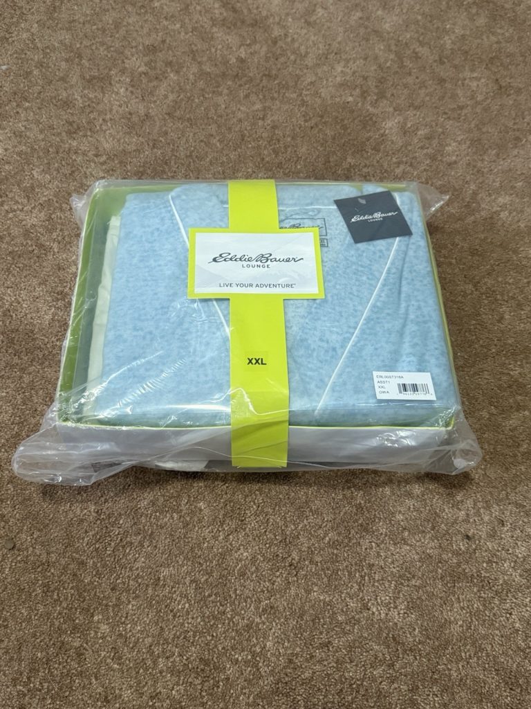 Eddie Bauer Lounge Mens Pajama Set XXL Blue Soft Sleepwear NWT