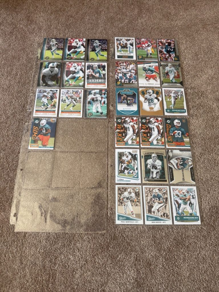 Miami Dolphins Football Card Lot Marino Tannehill Wake Inserts RCs