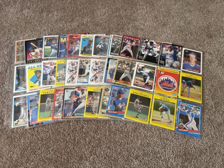 NY Mets Baseball Card Lot 80s 90s Strawberry Gooden Johnson Inserts