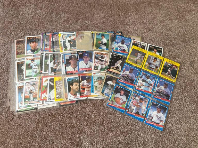 Detroit Tigers Baseball Card Lot 80s 90s Trammell Fielder Morris