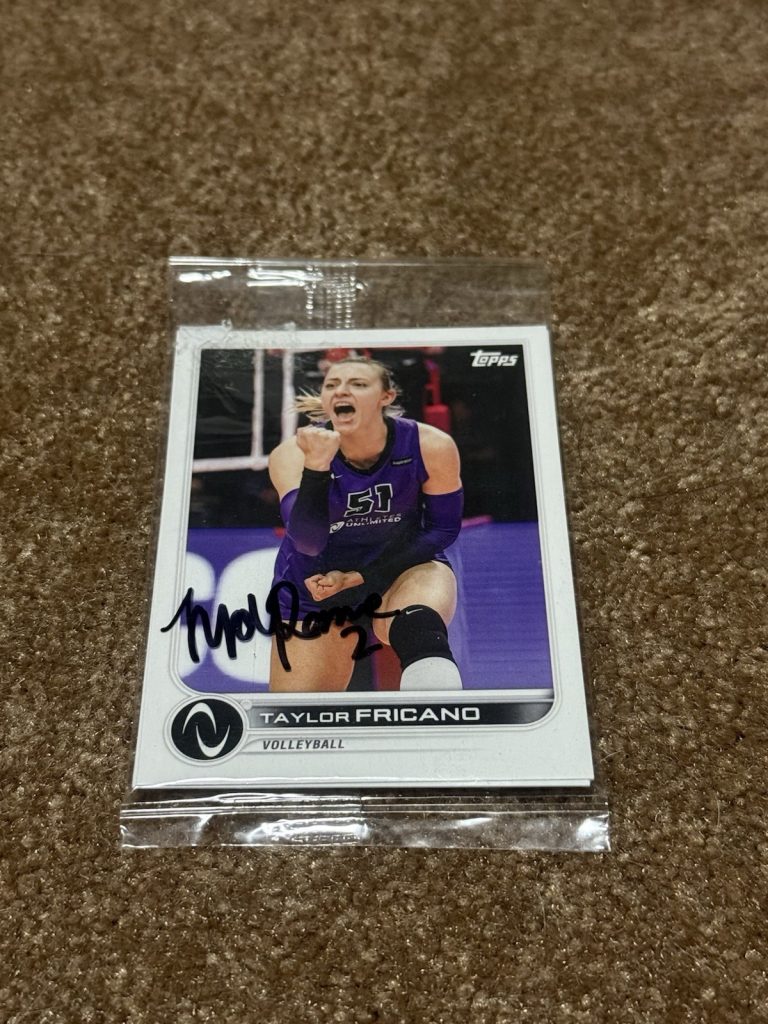 Taylor Fricano Auto Topps Volleyball Athlete Unlimited Signed Autograph Card