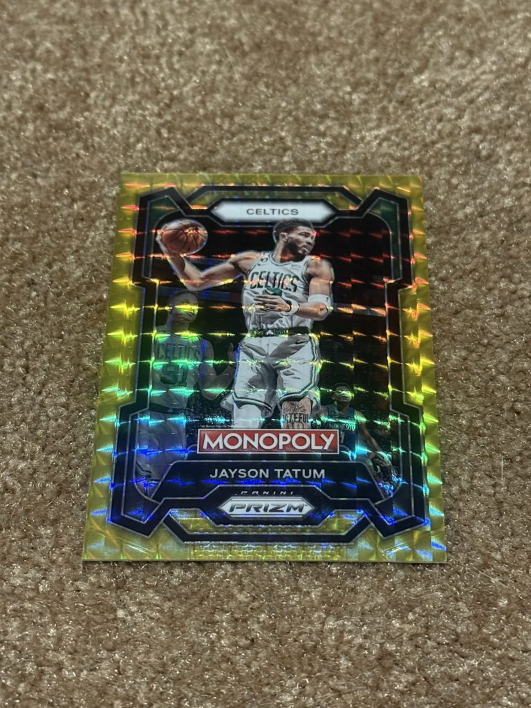 Jayson Tatum 2023-24 Prizm Monopoly Gold Wave /49 Celtics #7 SSP