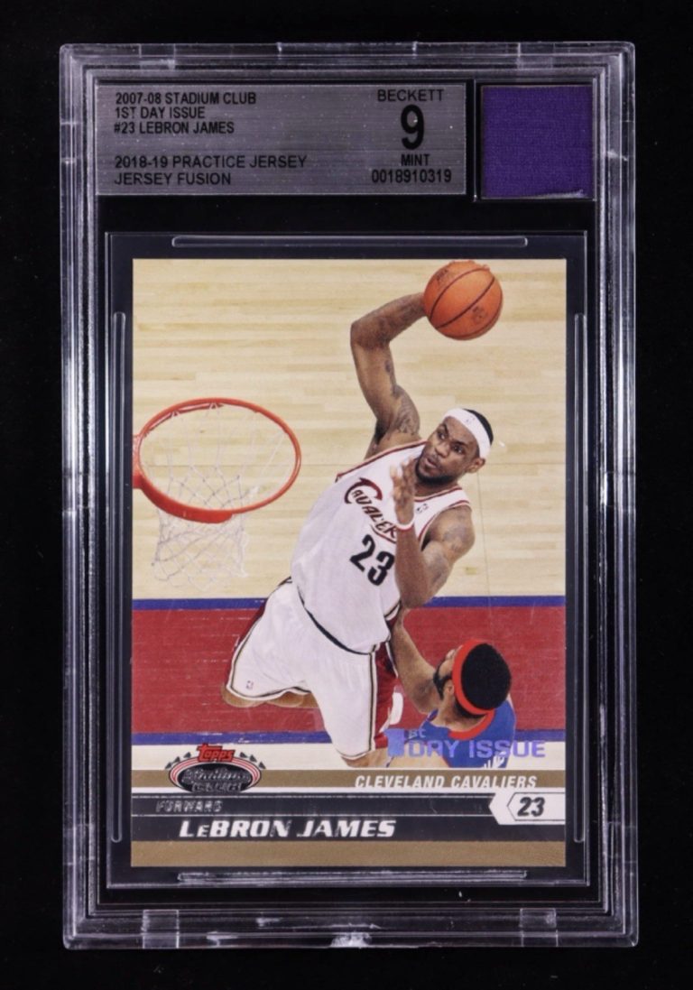 LeBron James 2007-08 Stadium Club FDI Jersey /1999 BGS 9 #23
