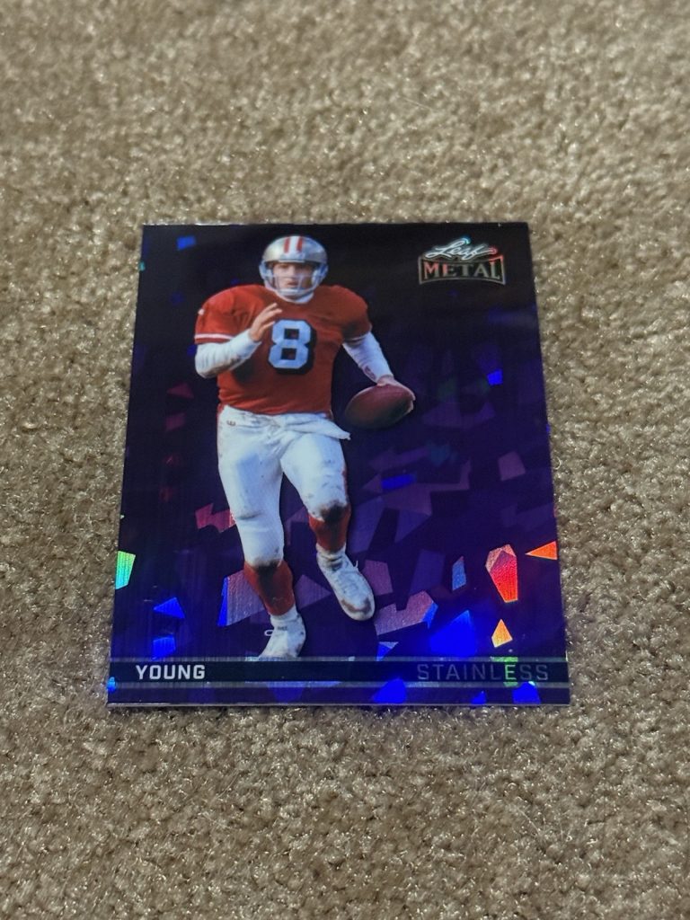 2026 Leaf Metal Steve Young Stainless Blue Mojo 1/1 SSP 49ers