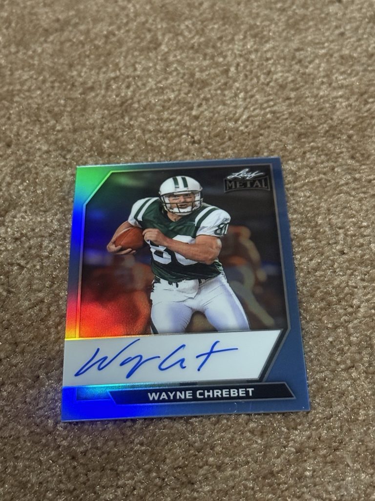 2026 Leaf Metal Wayne Chrebet Auto Parallel 4/7 New York Jets SP SSP