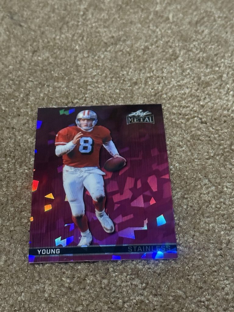 2026 Leaf Metal Steve Young Stainless Purple Mojo 1/1 SSP 49ers
